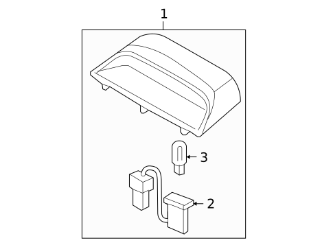 High Mounted Stop Lamp for 2006 Hyundai Sonata #0