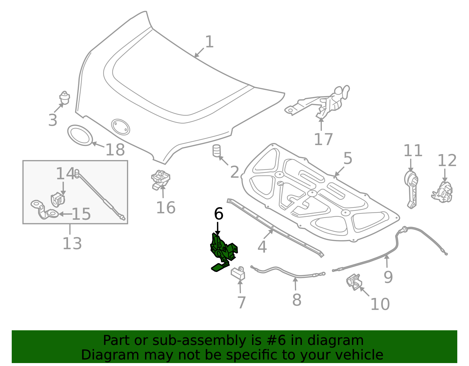 Genuine 811302K000 Hood Lock Latch Assy For KIA SOUL 2010-2011