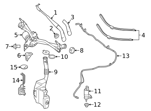 Wiper & Washer Components for 2022 Mercedes-Benz GLC 43 AMG&reg; #2