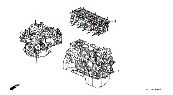 Engine Assy. - Transmission Assy. for 1997 Honda Prelude #0