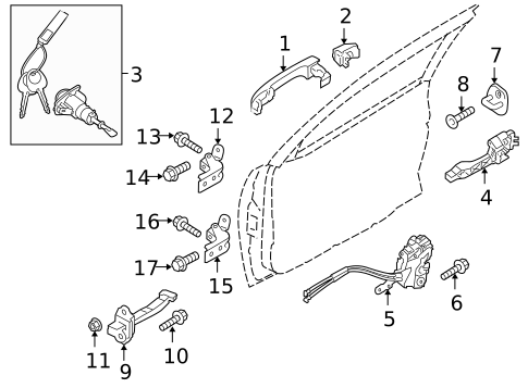 Lock & Hardware for 2010 Kia Forte Koup #0