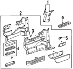 10259975 - Body: Side Trim Panel for Oldsmobile: Silhouette Image