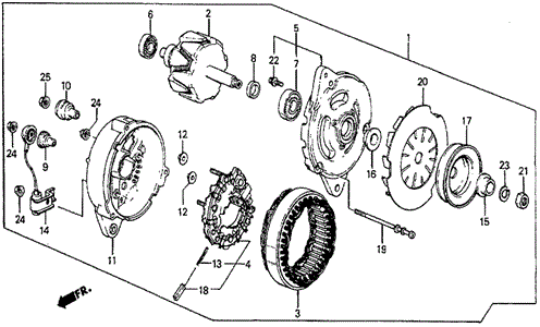 Alternator (DX) for 1986 Honda Prelude #0