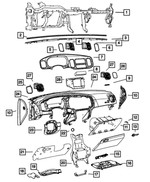 1SW62DX9AF - : Steering Column Opening Kneeblocker for Mopar Image