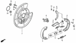 43154SP0003 - Chassis: SHOE, PARKING BRAKE for Acura Image
