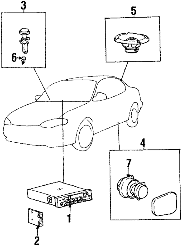 9615634000 - Entertainment &amp; Telematics: Radio Bracket for Hyundai Image