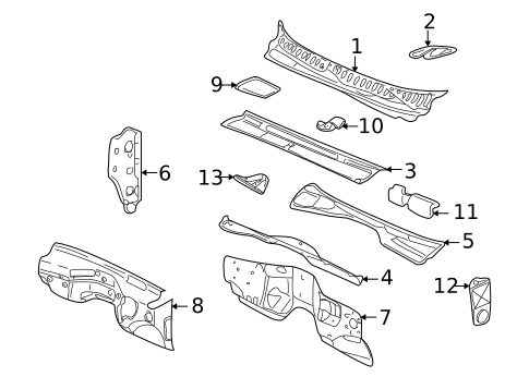 Cowl for 2007 Chevrolet Silverado 1500 Classic #1