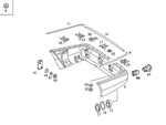 1408801371 - Attachment Parts: Bumper, Rear for Mercedes-Benz: 300SD, 400SE, 400SEL, 500SEL, 600SEL, S420 Image