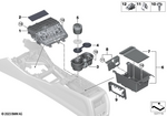 51165A55205 - Vehicle Trim: Storage Compartment Center Console Front for BMW Image