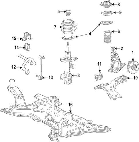 Front Suspension for 2020 Toyota Corolla #0