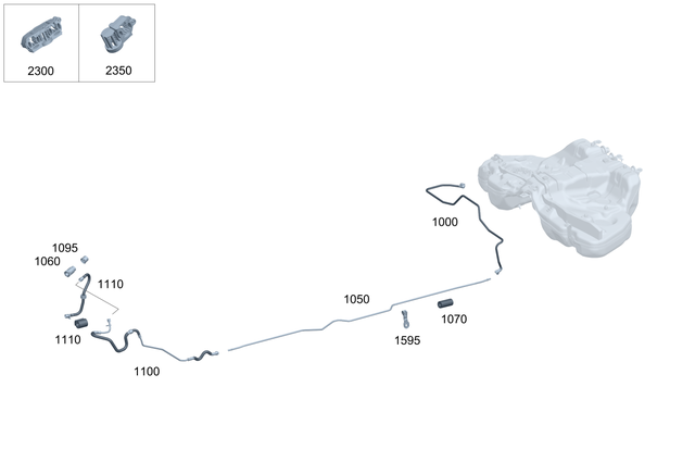 2234702600 - : Fuel Line for Mercedes-Benz: Maybach S580, Maybach S680, S500, S580 Image
