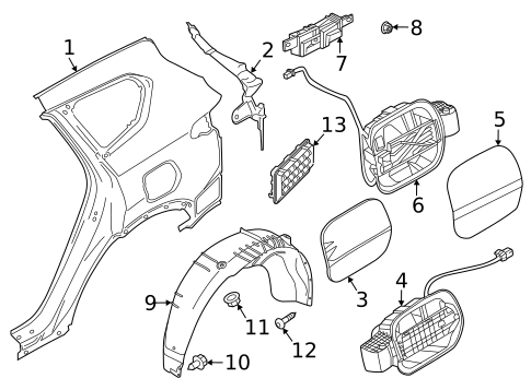 Quarter Panel & Components for 2023 Hyundai Santa Fe #0