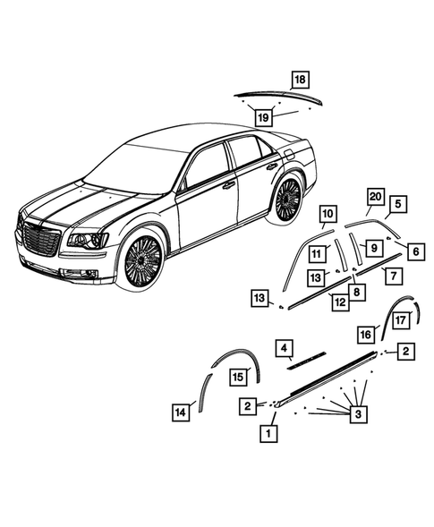 Moldings and Ornamentation for 2013 Chrysler 300 #1