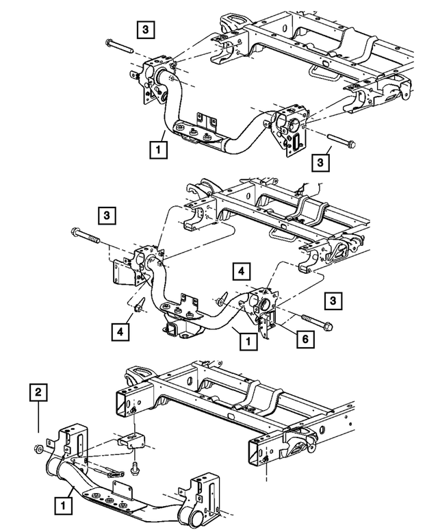 52110373AE - Frames and Bumpers: Trailer Tow Receiver Kit for Mopar Image image