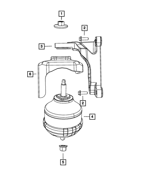 Engine Mounting for 2011 Jeep Wrangler #1