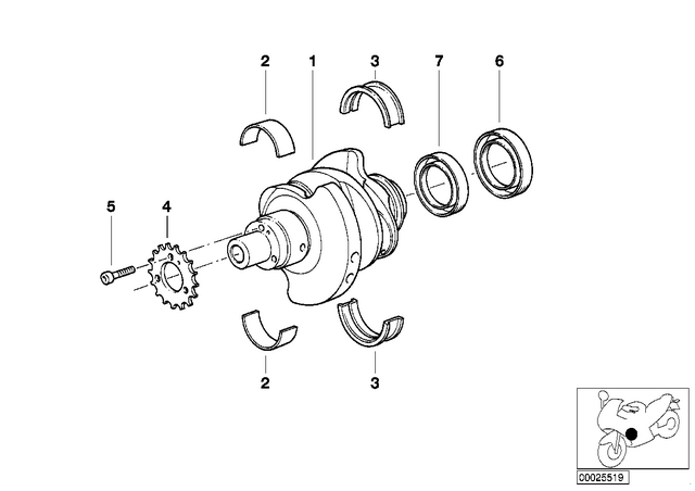 11211340625 - : Bearing Shell Yellow for BMW-Motorrad Image