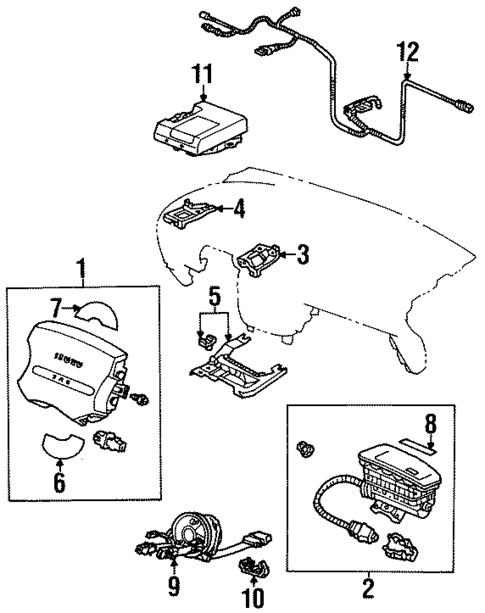 Air Bag Components for 1998 Isuzu Oasis #0