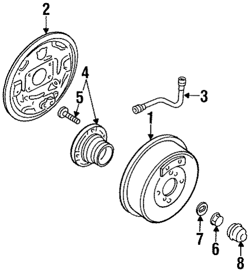 Rear Brakes for 1997 Nissan Altima #1