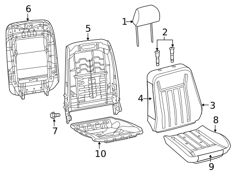 Front Seat Components for 2014 Chrysler 300 #6