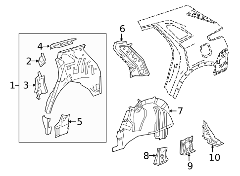 Inner Structure for 2018 Cadillac XT5 #0