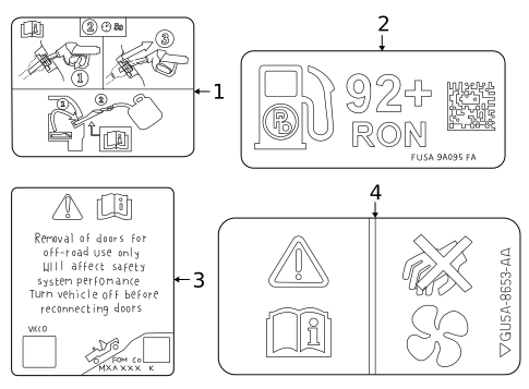 Information Labels for 2021 Ford Bronco #0