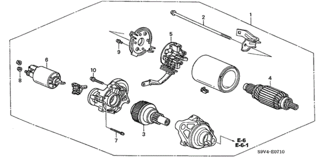 Starter Motor (Mitsuba) (-'05) for 2004 Honda Pilot #0