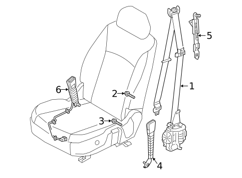 Seat Belt for 2023 Genesis GV80 #1