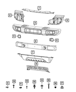 6102465AA - Frame, Bumper and Fascia: Hex Head Bolt And Coned Washer for Jeep: Gladiator, Wrangler | Ram: 1500 Image