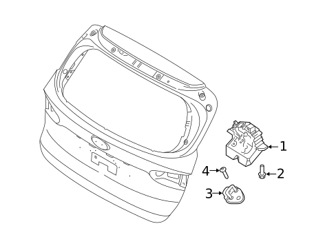 Liftgate for 2020 Hyundai Santa Fe #1