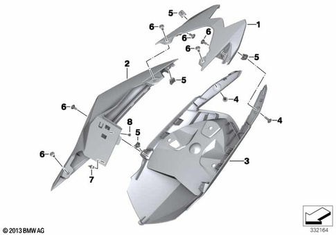 Rear Wheel Cover, License Plate Bracket for 2014 BMW-Motorrad S 1000 R #4