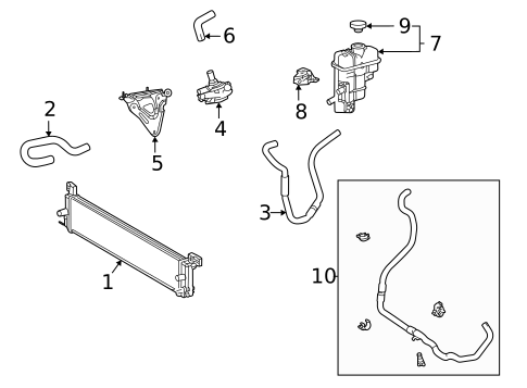 Inverter Cooling Components for 2020 Toyota Highlander #0