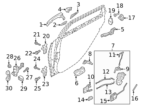 Rear Door for 2018 Genesis G80 #1