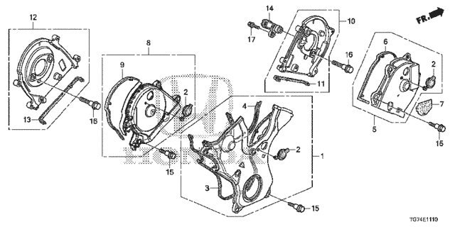 Timing Belt Cover for 2016 Honda Pilot #0