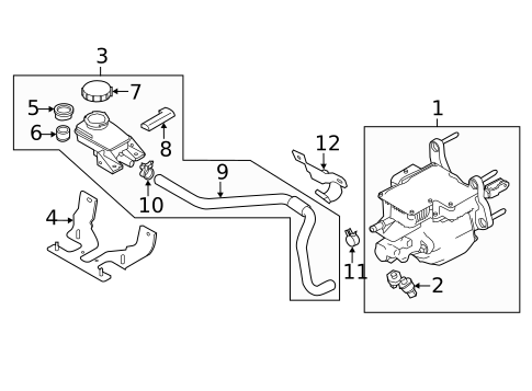 Master Cylinder - Components On Dash Panel for 2012 Nissan LEAF #0