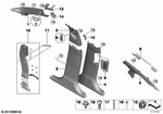 51439196247 - Vehicle Trim: Left Column A Cover for BMW Image