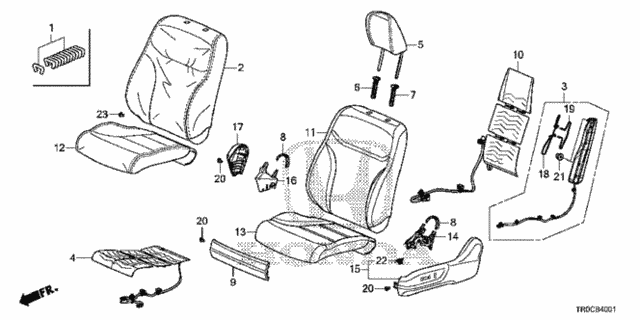 Front Seat (Driver Side) (Power Seat) for 2015 Honda Civic #0