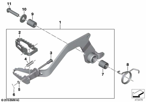 Brake Pedal, Connection Linkage for 2017 BMW-Motorrad F 800 GS Adventure #0