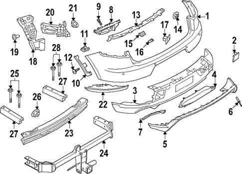 Bumper & Components - Rear for 2025 Porsche Macan #0