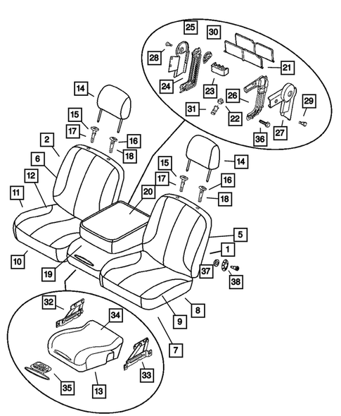 Front Seats and Attaching Parts for 2007 Dodge Ram 1500 #1