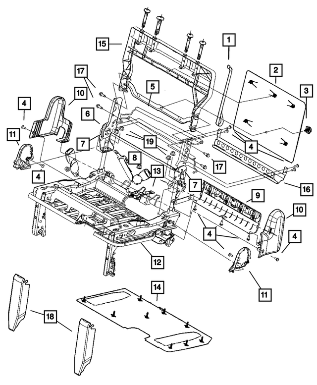 68232847AA - Interior Trim: Rear Seat Back Panel for Mopar Image