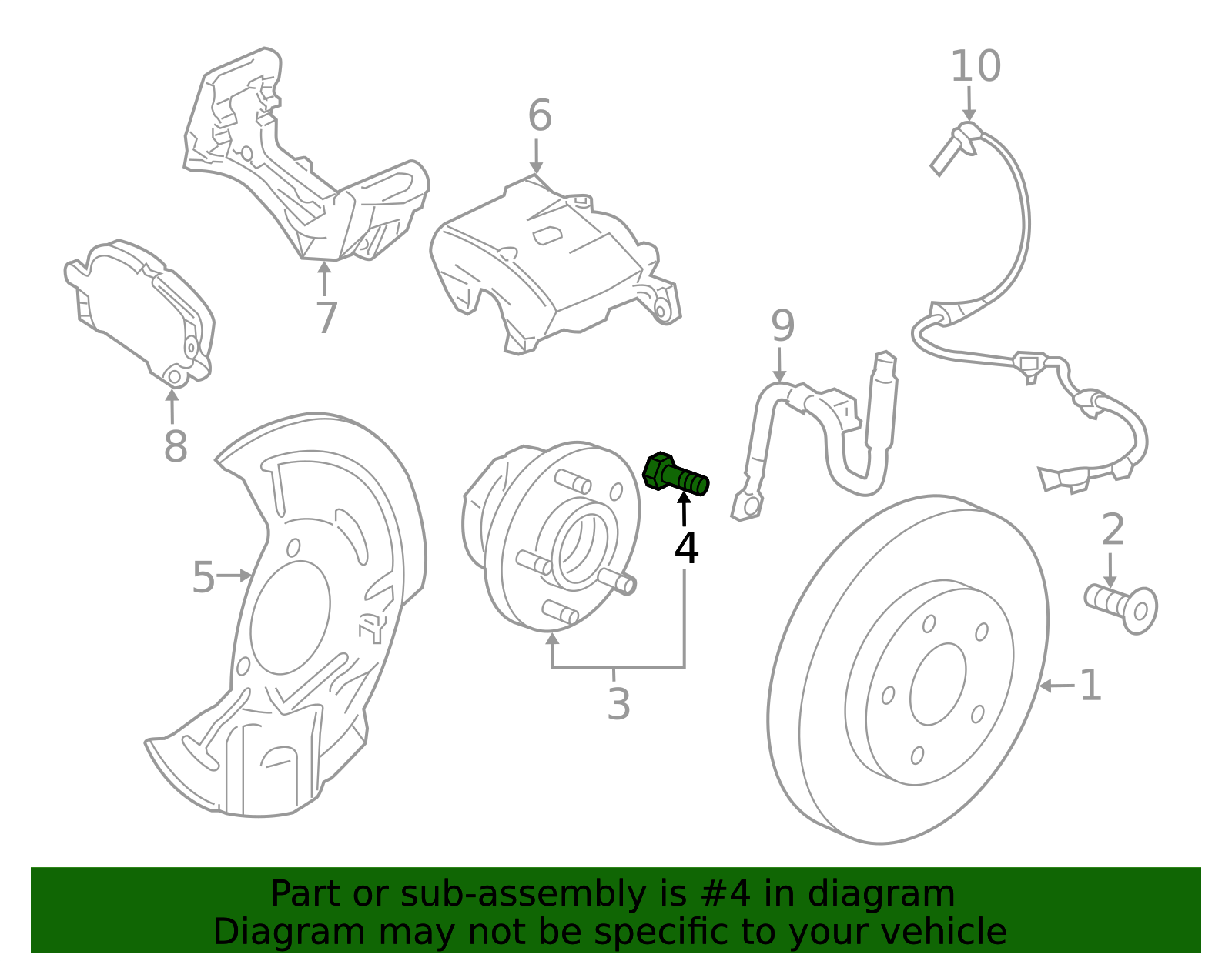 2016-2026 GM Wheel Lug Stud 9599492 | TascaParts.com