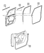 55395272AL - Doors, Door Mirrors and Related Parts: Door To Body Weatherseal, Right for Jeep: Wrangler, Wrangler JK Image