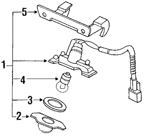License Lamps for 1988 Acura Legend #1