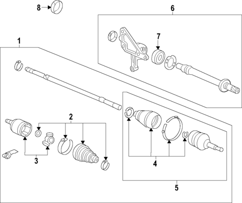 Axle Shafts & Joints for 2023 Acura MDX #0