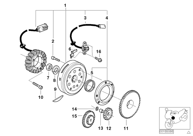 12317700137 - : Gear Wheel - Z=24 for BMW-Motorrad Image