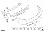 51123400941 - : Bumper Trim Panel, Rear for BMW Image