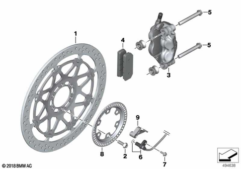 Front Wheel Brake for 2018 BMW-Motorrad HP4Race #0