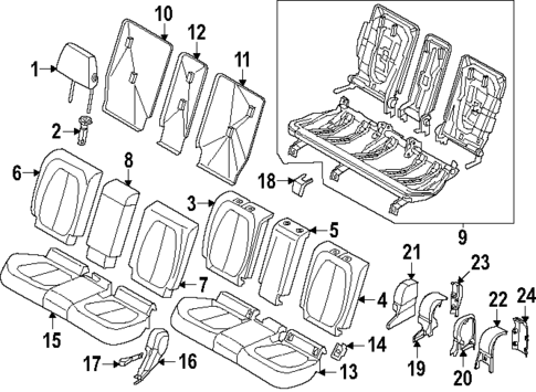Rear Seat Components for 2025 BMW X1 #0