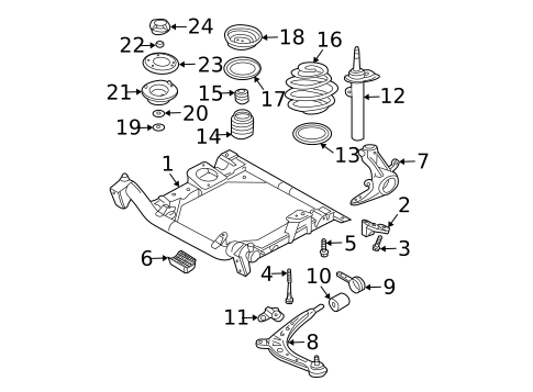 Suspension Components for 2001 BMW 325xi #1