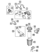 6511011AA - : Air Cleaner Duct Clamp for Mopar Image